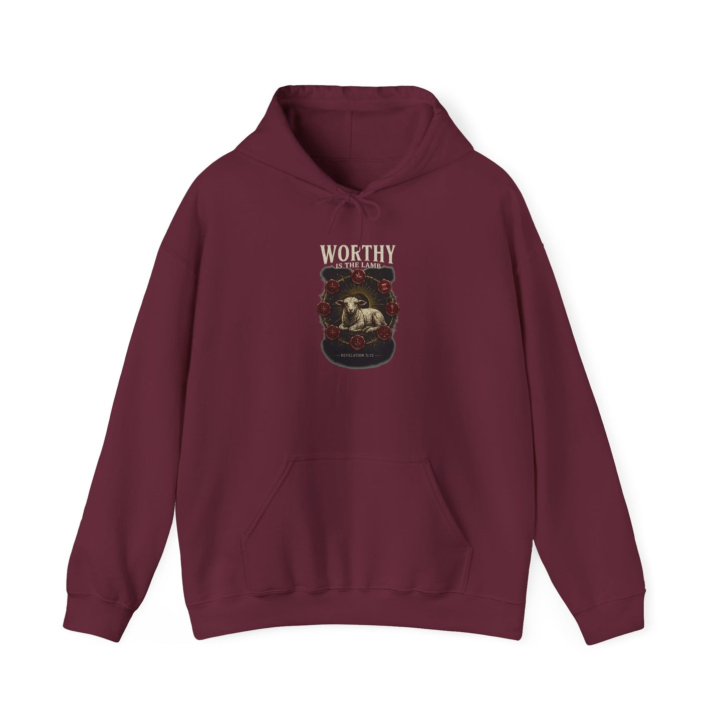 Worthy of the Lamb double print Hoodie – Christian Sheep & Roses Gospel Pullover