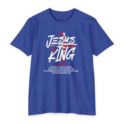Jesus Is King T-Shirt — Faith Graphic Tee with John 3:16 Scripture