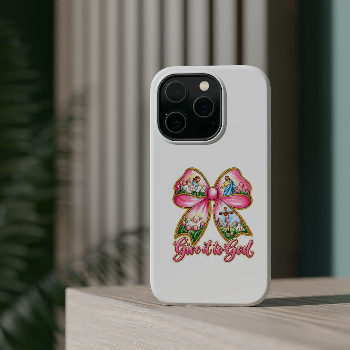 Give It to God Phone Case — Floral Bow Christian iPhone Cover