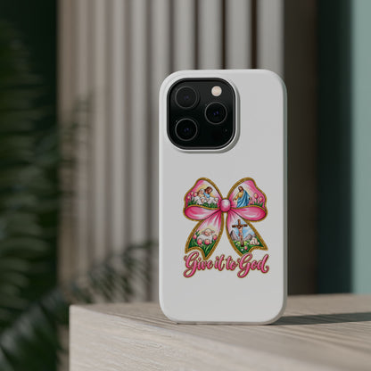 Give It to God Phone Case — Floral Bow Christian iPhone Cover