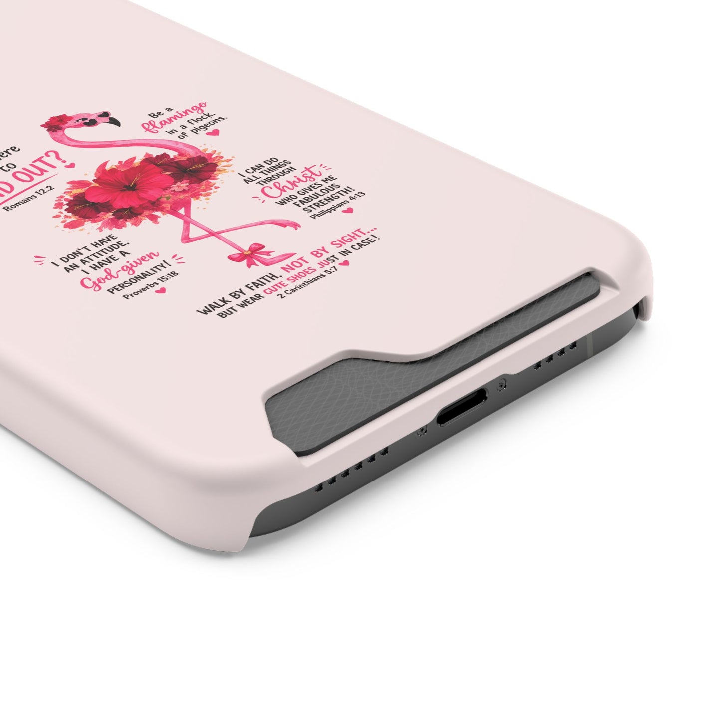 Flamingo 'Stand Out' Phone Card Case — Slim Wallet iPhone Case