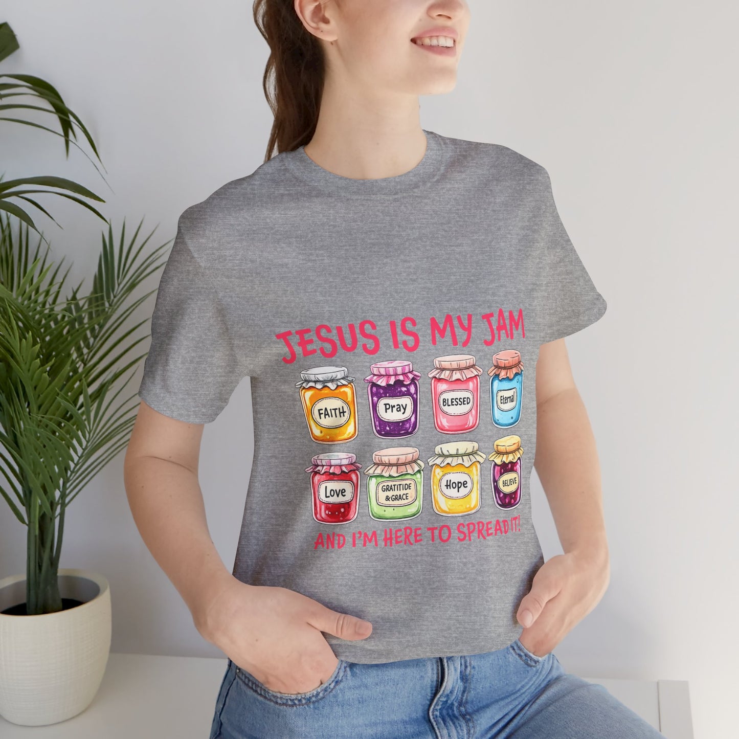 Christian T-Shirt — "Jesus Is My Jam" Jam Jar Graphic Tee