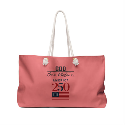 Weekender Bag — America 250 Patriotic Tote ("God One Nation")
