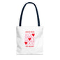 Tote Bag — "Jesus Won My Heart" Christian Scripture Heart Tic‑Tac‑Toe Design