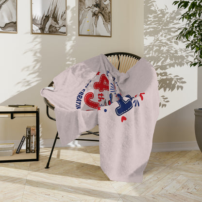 My First 4th of July Baby Blanket — Velveteen Microfiber Patriotic Infant Throw