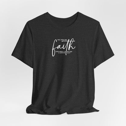 “He Left the 99 to Rescue Me” Double print Shepard Playing Card Christian Tee