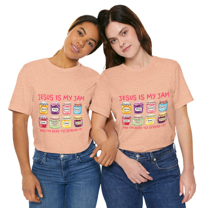 Christian T-Shirt — "Jesus Is My Jam" Jam Jar Graphic Tee