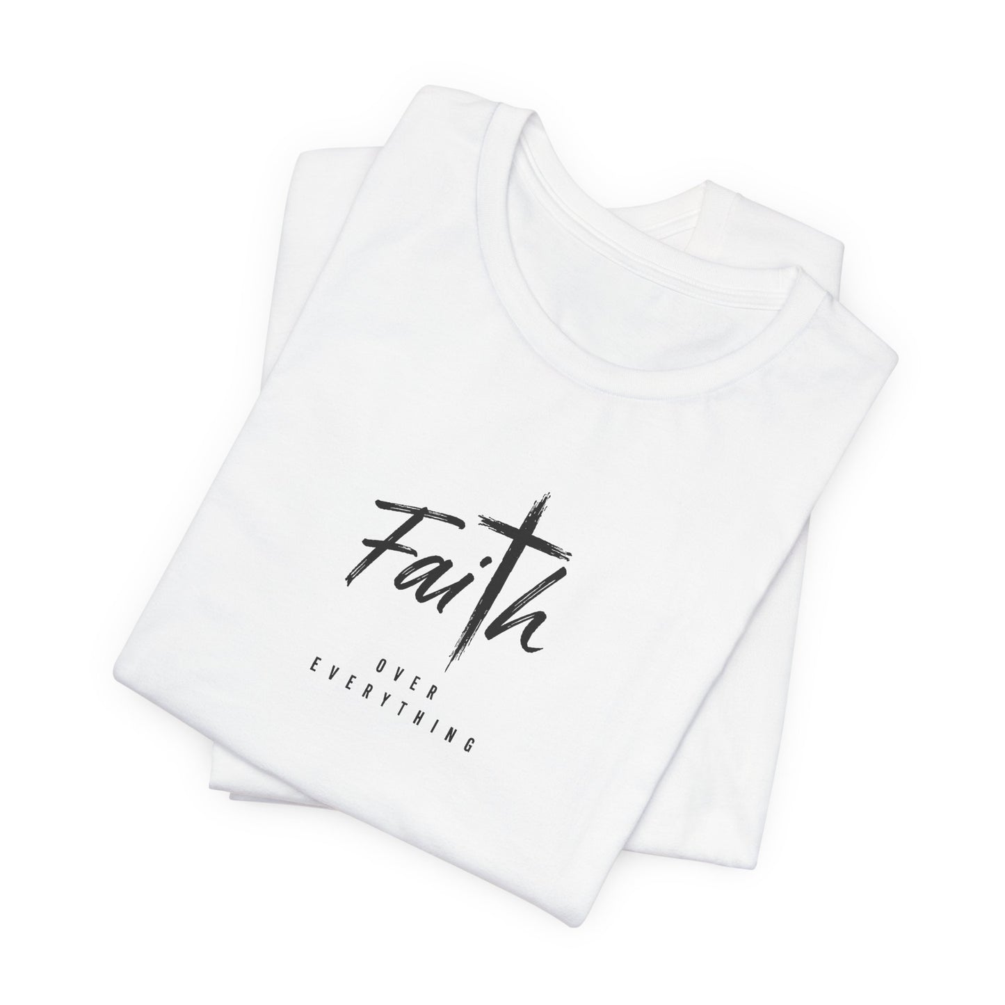 Faith Cross T‑Shirt — 'Our Father' Prayer Typography Tee