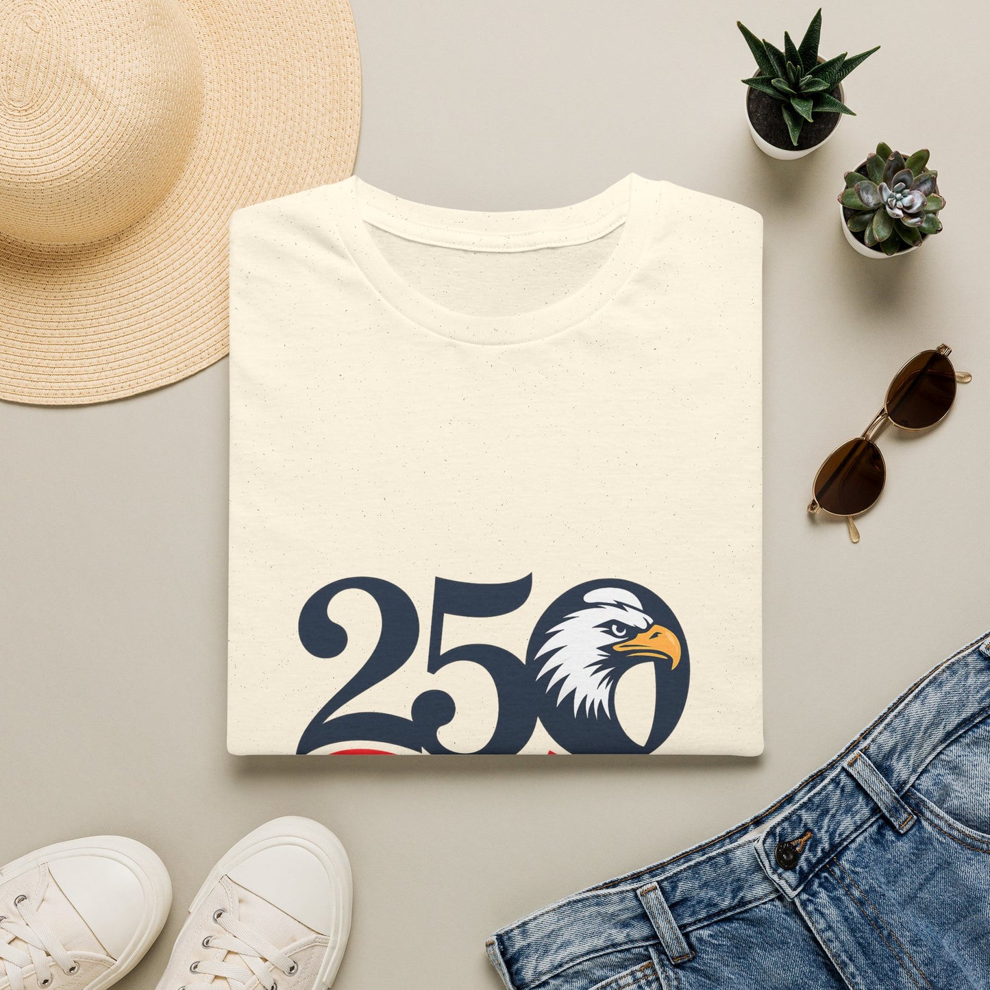 250 Years of Freedom T-Shirt — Patriotic Eagle Independence Day Tee