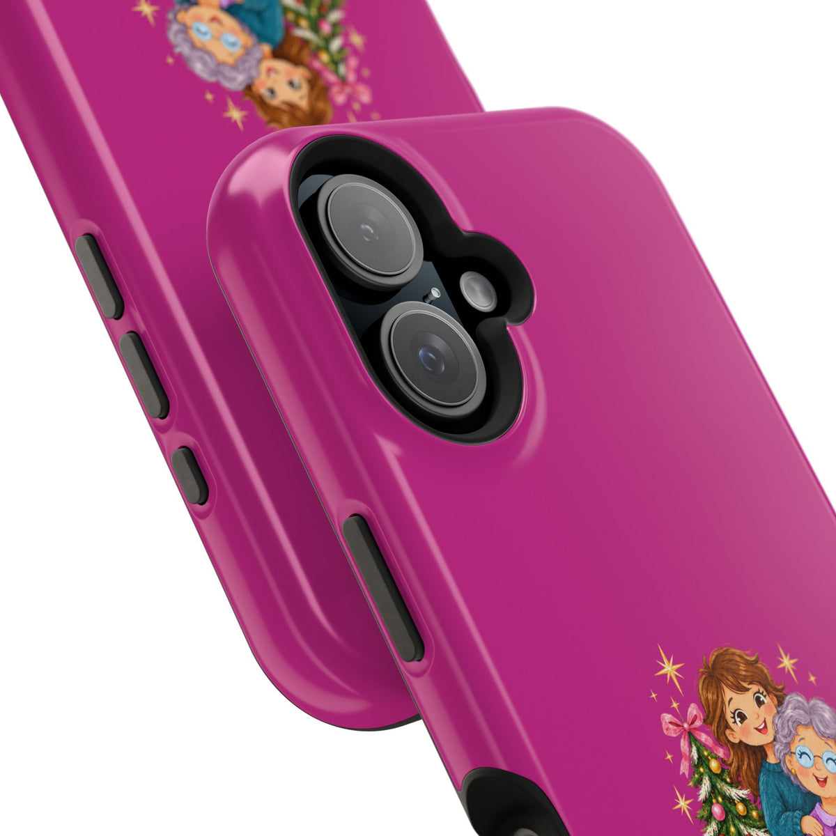 Magenta Christmas Grandma Phone Case — "Abuela, eres un regalo de Dios. ¡Feliz Navidad!" Magnetic Impact-Resistant
