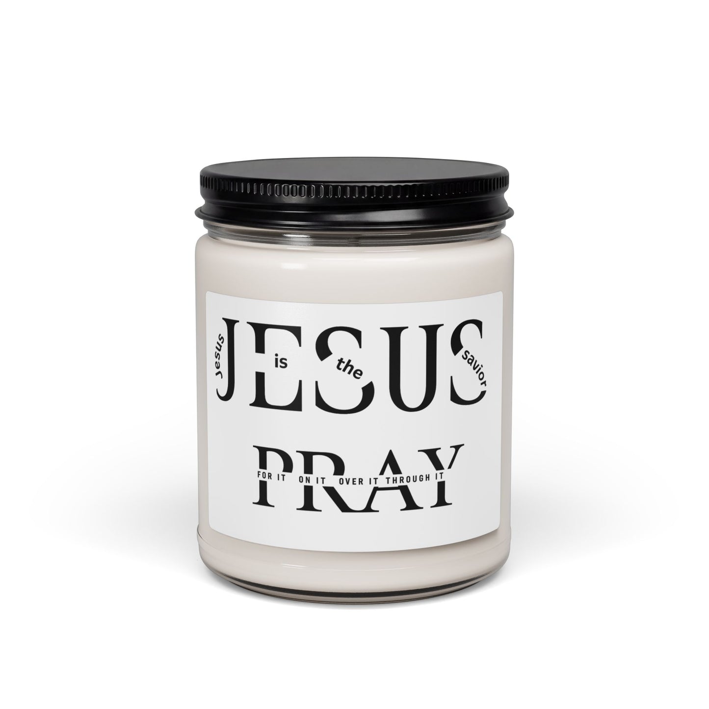 Jesus Pray Scented Soy Candle — 9oz Inspirational Christian Gift