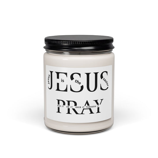 Jesus Pray Scented Soy Candle — 9oz Inspirational Christian Gift