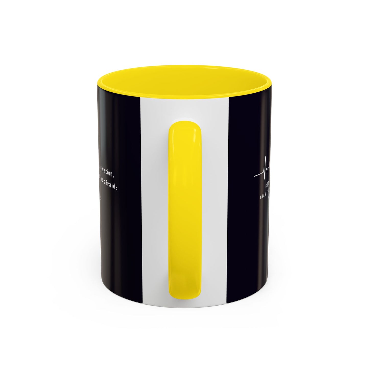 Christian faith gift  Coffee Mug — 'Tetelestai' Cross Design with Isaiah 12:2 Scripture (11/15oz Accent Mug)