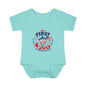 Baby Bodysuit – "My First 4th of July" Patriotic Infant Onesie