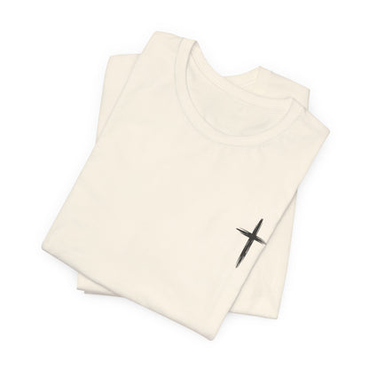 Christian Cross T-Shirt — “By His Wounds We Are Healed” Isaiah 53:5 Inspirational Tee