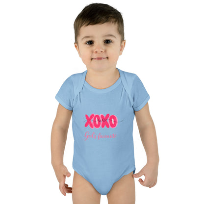 Baby Bodysuit "XOXO God's Favorite" — Cute Pink Valentine Infant Onesie