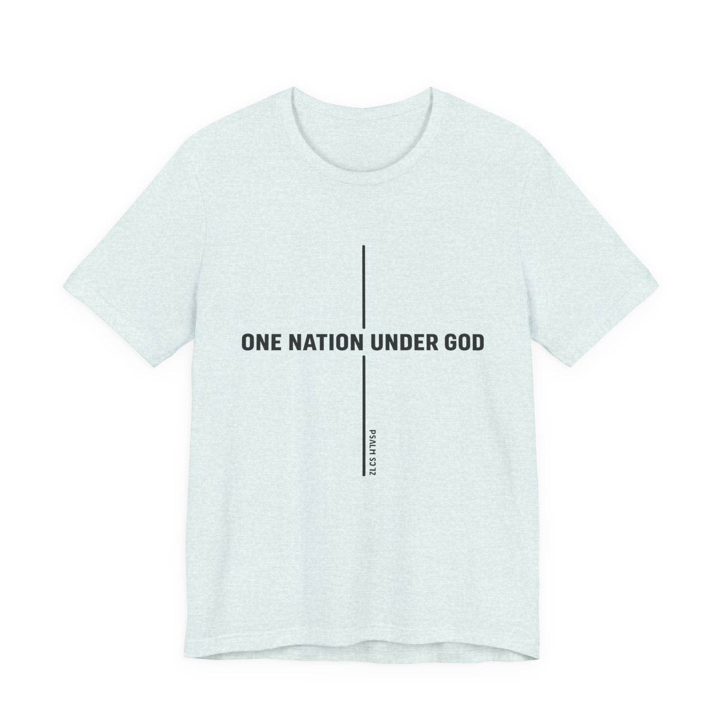 Christian Fish Tee — Small Circular 'JESUS' Design, Faith Graphic Shirt