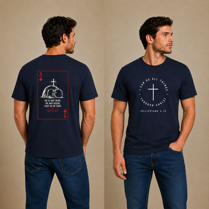 Resurrection Tee — "He Is Not Here, He Has Risen" Christian Graphic T-Shirt