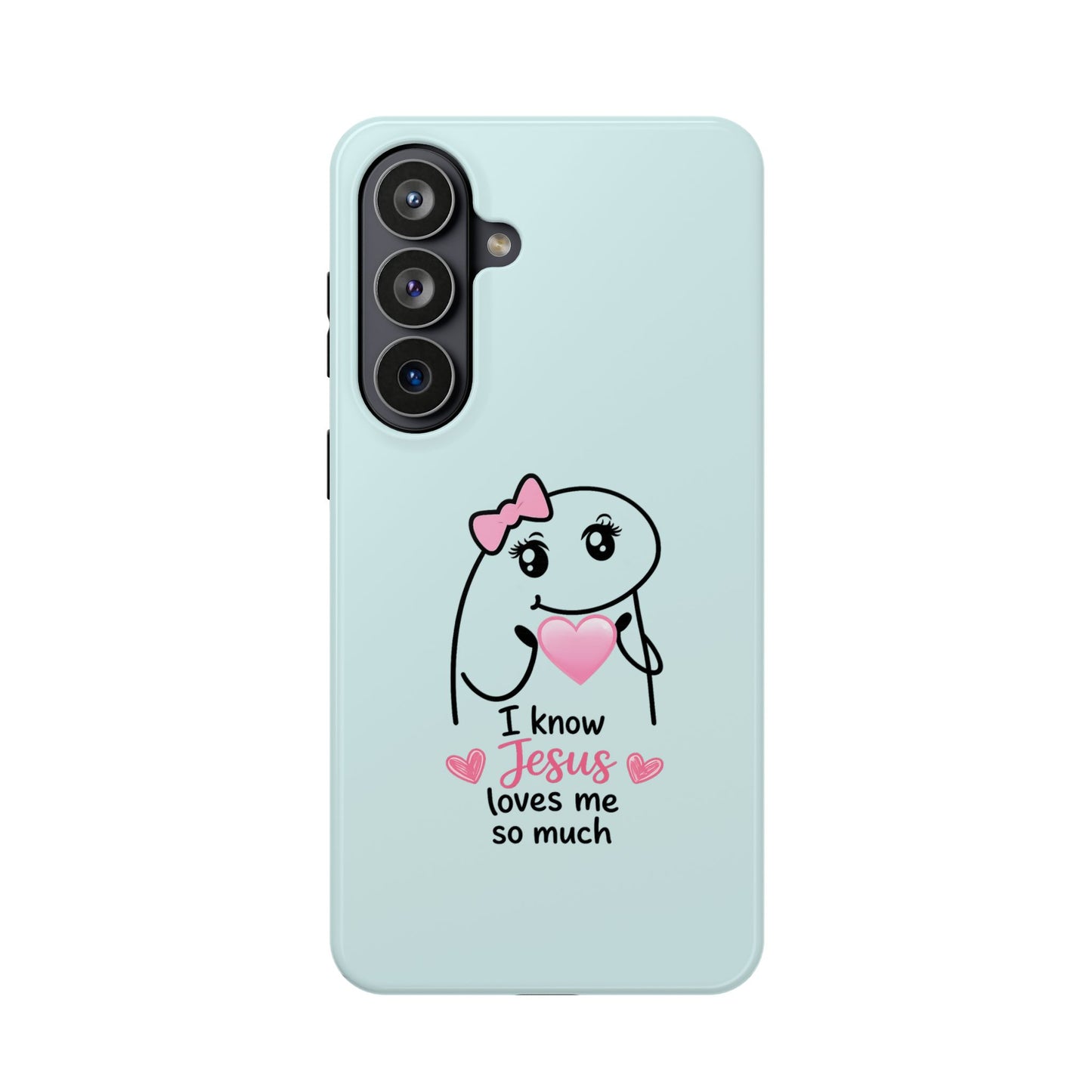 Christian Cute Heart Phone Case — "I Know Jesus Loves Me So Much" Magnetic Impact-Resistant Case