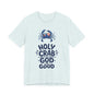 Holy Crab God Is Good T-Shirt — Patriotic Blue Crab Graphic Tee