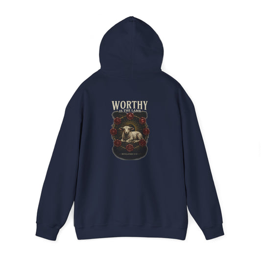 Worthy of the Lamb double print Hoodie – Christian Sheep & Roses Gospel Pullover