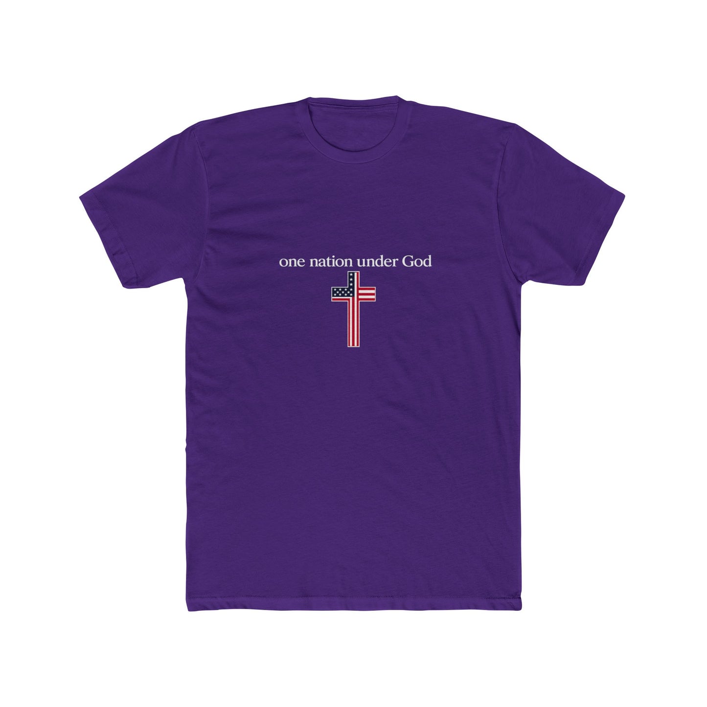 One Nation Under God Cross T-Shirt — Patriotic Christian Tee