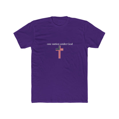 One Nation Under God Cross T-Shirt — Patriotic Christian Tee