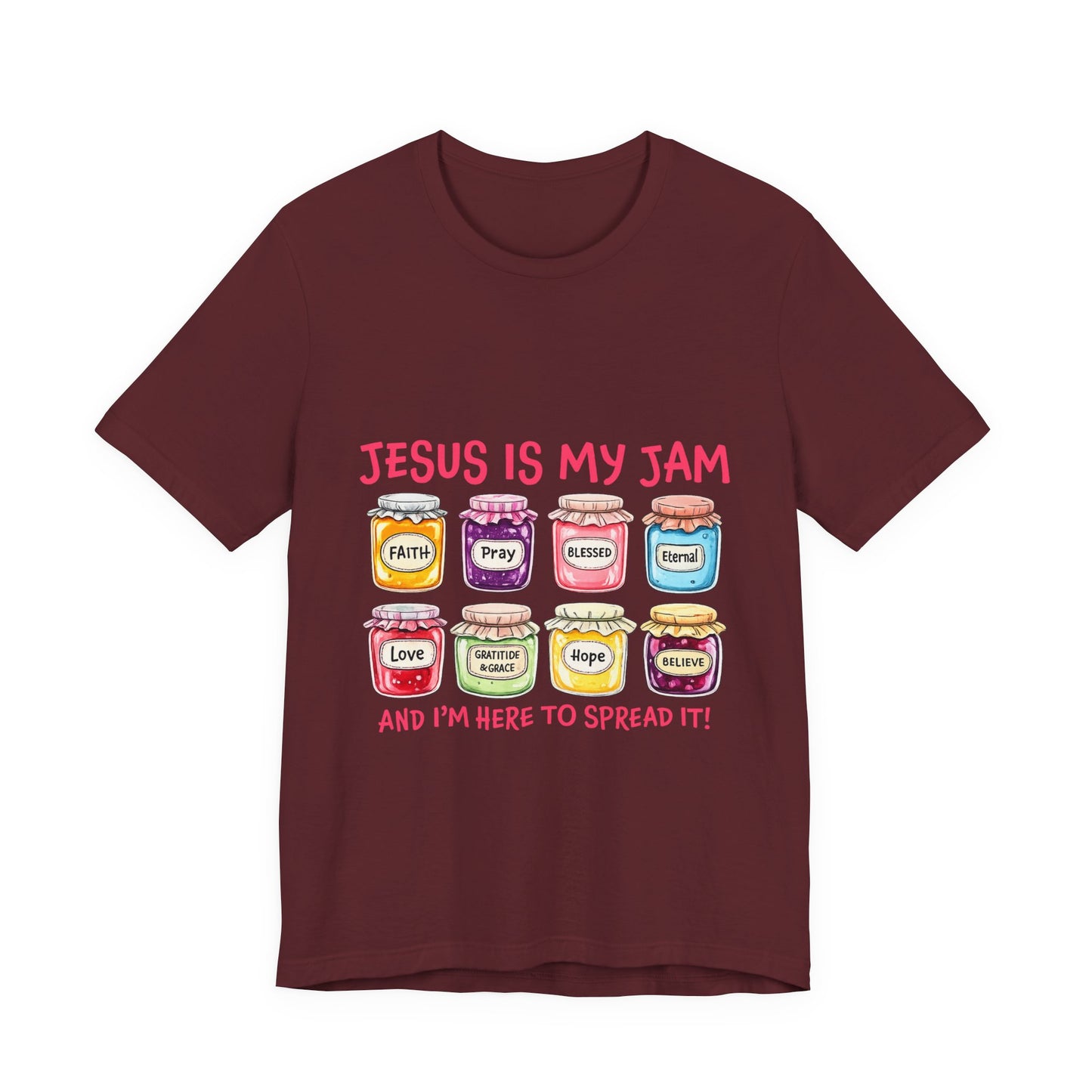 Christian T-Shirt — "Jesus Is My Jam" Jam Jar Graphic Tee
