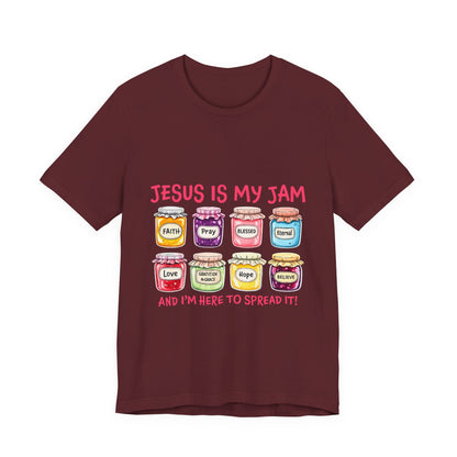 Christian T-Shirt — "Jesus Is My Jam" Jam Jar Graphic Tee