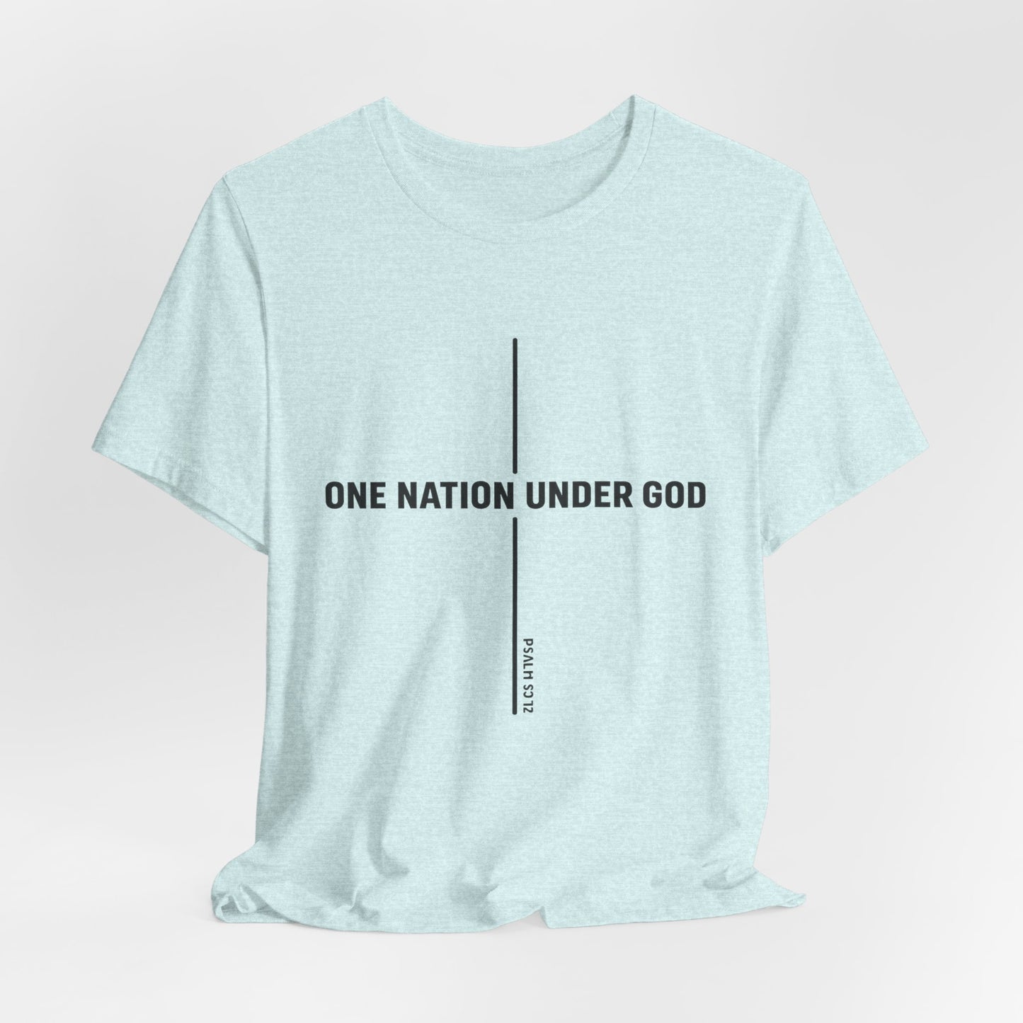 Christian Fish Tee — Small Circular 'JESUS' Design, Faith Graphic Shirt
