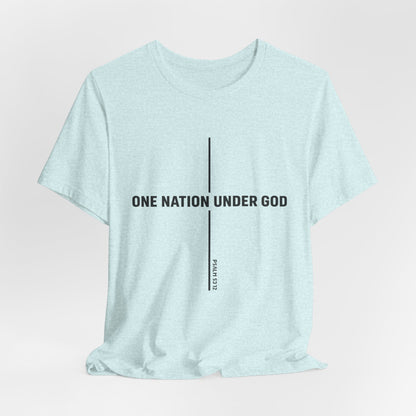 Christian Fish Tee — Small Circular 'JESUS' Design, Faith Graphic Shirt