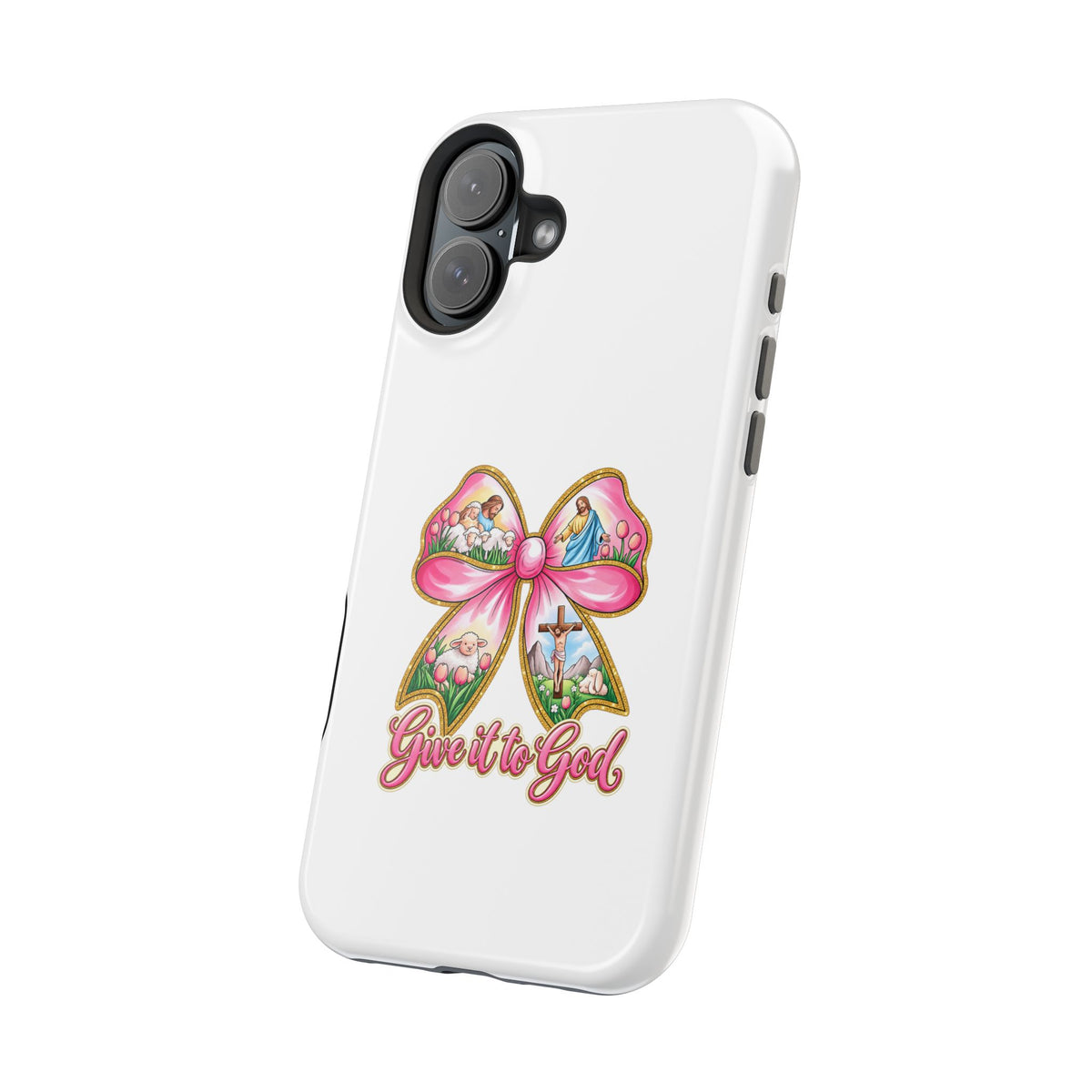 Give It to God Phone Case — Floral Bow Christian iPhone Cover