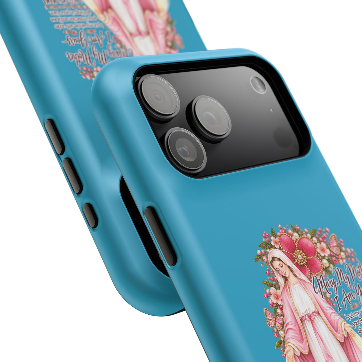 Religious Floral Phone Case — 'Blessed Virgin' Magnetic Impact-Resistant Case