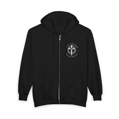 It Is Finished Cross Zip Hoodie — Christian Faith Full-Zip Sweatshirt