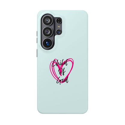 Phone Case — "Child of God" Pink Heart Magnetic Impact-Resistant