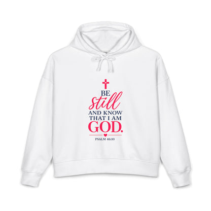 Christian Hoodie — "Be Still and Know That I Am God" Faith Pullover with Back ‘I Know Jesus Loves Me’ Design