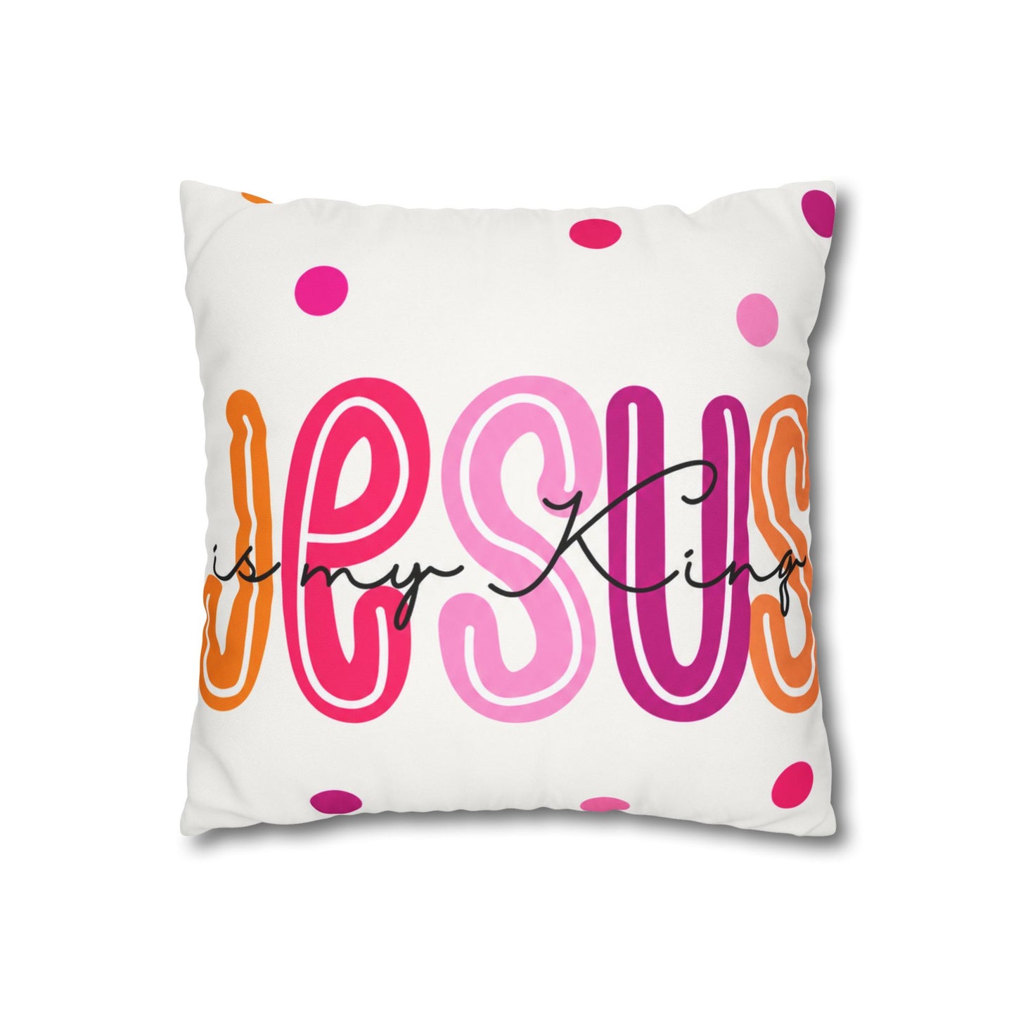 Christian Decorative Pillow — "Riding with Jesus & a Full Tank of Faith" Blue Car Throw Pillow