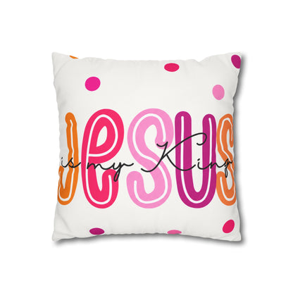 Christian Decorative Pillow — "Riding with Jesus & a Full Tank of Faith" Blue Car Throw Pillow