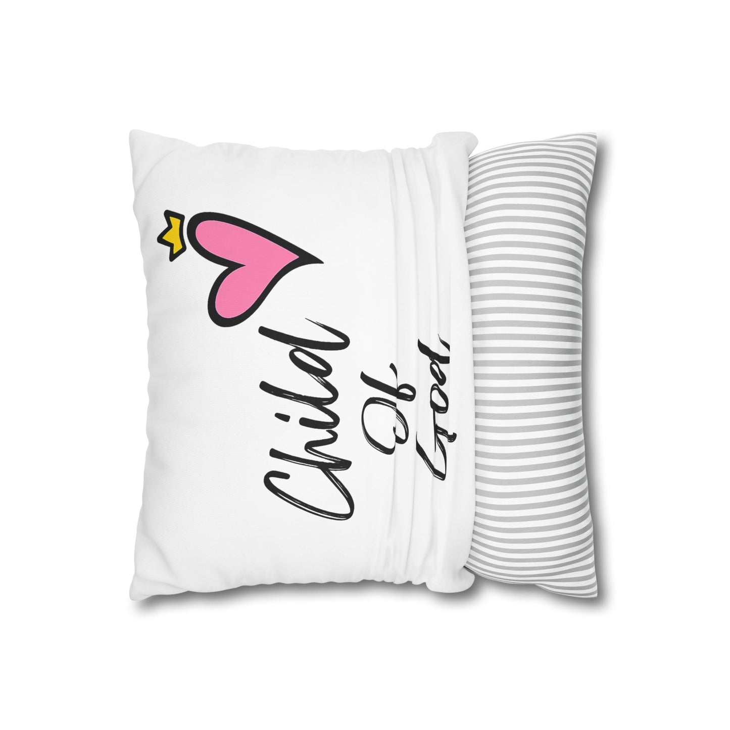 Square Pillow — "Made for a Purpose" Rainbow Cross Decorative Throw Pillowcase