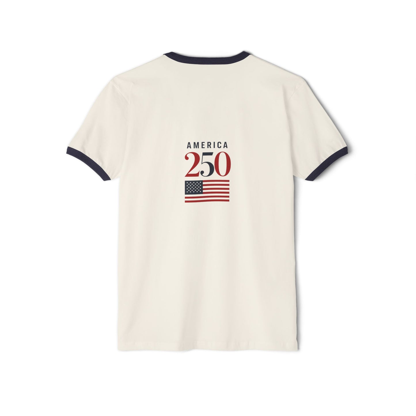 Stand for the Flag, Kneel for the Cross Ringer T-Shirt — America 250 Patriotic Tee