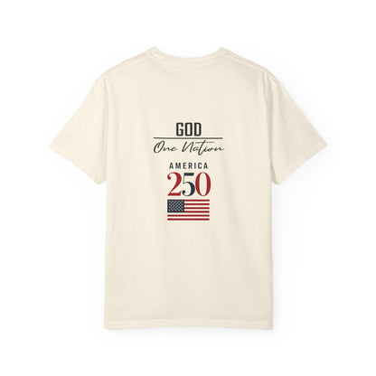 Patriotic Fathers Are Like Noah T-Shirt — "They Build Before the Storm Comes" (America 250)