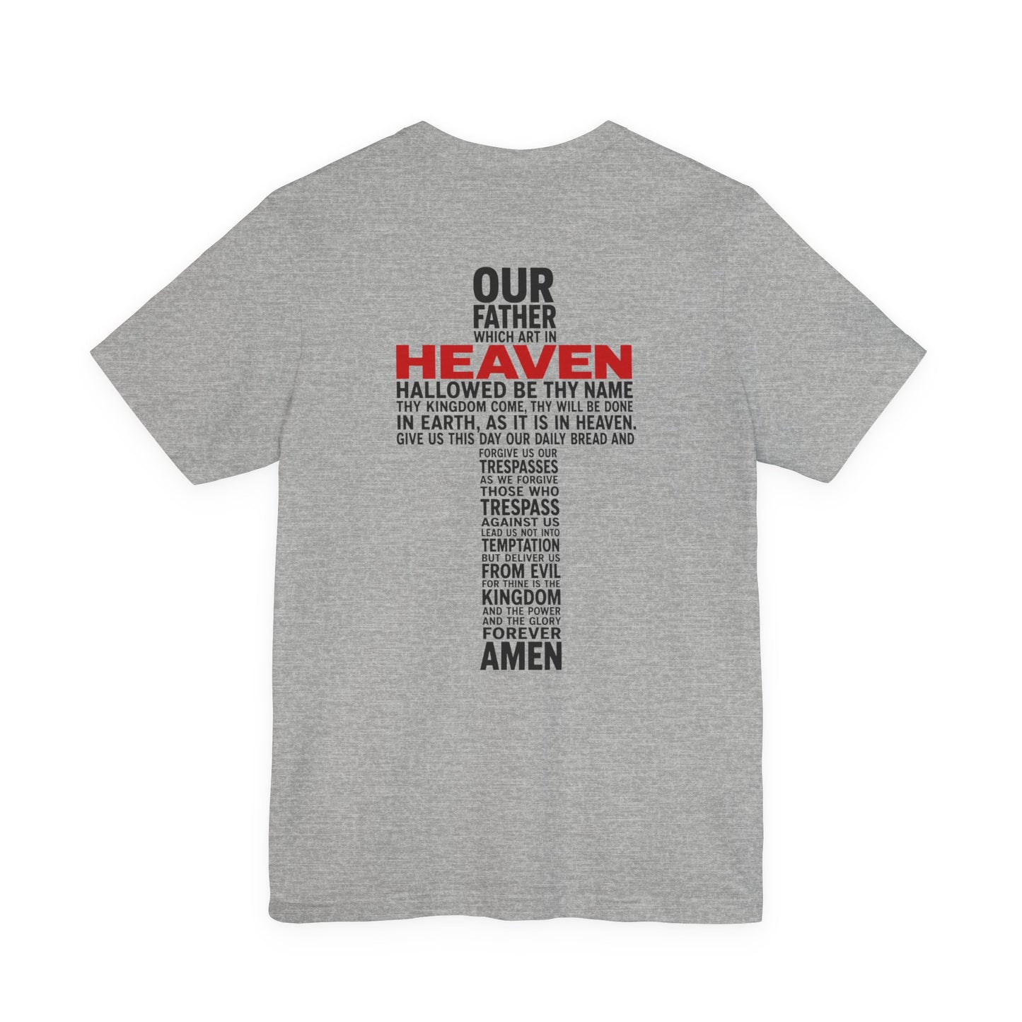 Matthew 6 Prayer Cross Tee — Our Father Lord's Prayer Christian T-Shirt