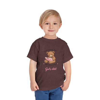 Toddler Tee — "Spend Quality Time with Jesus Today!" Bear Christian Kids Shirt