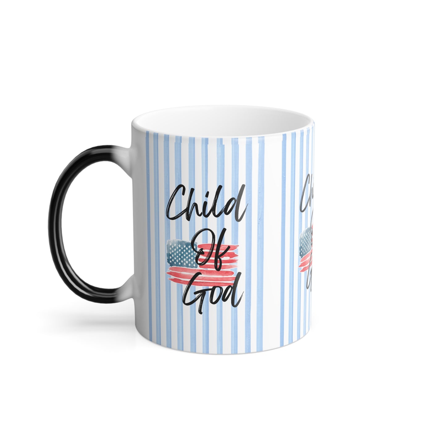 Color-Change Mug — "Child of God" American Flag Design, 11oz