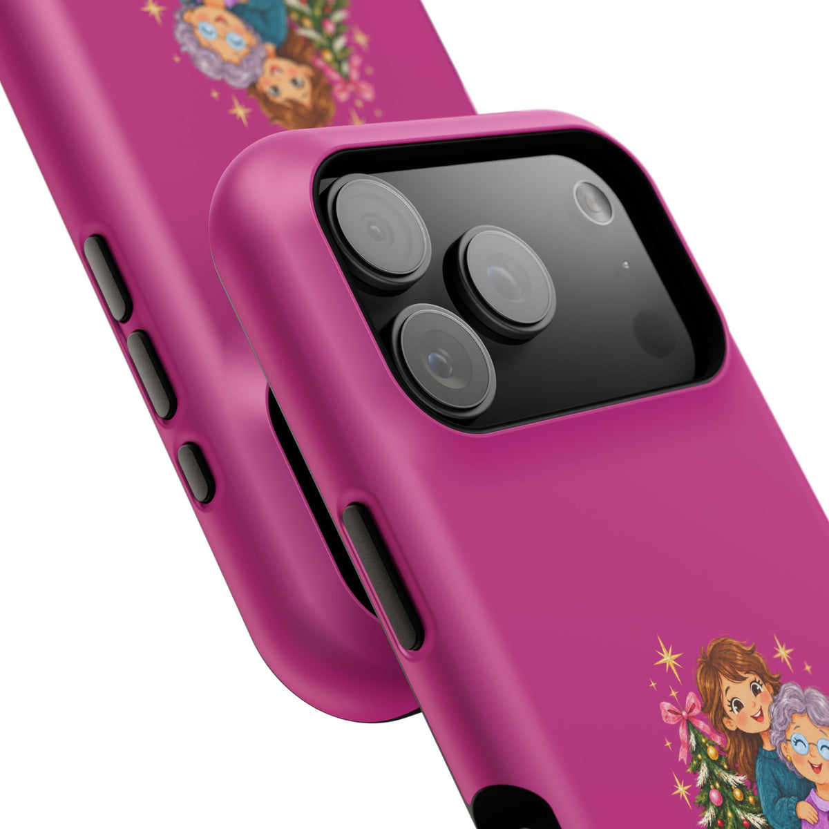 Magenta Christmas Grandma Phone Case — "Abuela, eres un regalo de Dios. ¡Feliz Navidad!" Magnetic Impact-Resistant