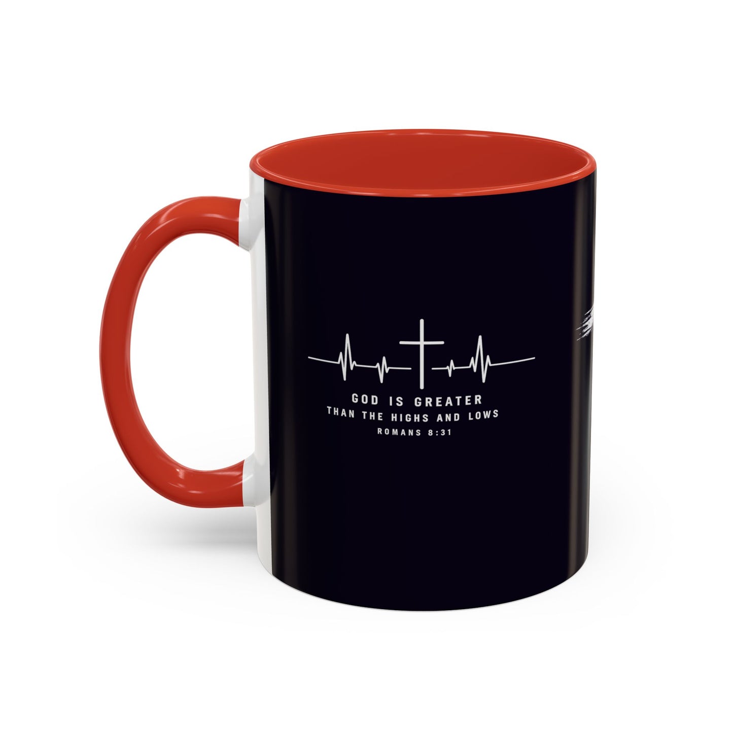 Christian faith gift  Coffee Mug — 'Tetelestai' Cross Design with Isaiah 12:2 Scripture (11/15oz Accent Mug)