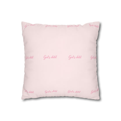 Fruits of the Spirit Pink Decorative Pillowcase — Cute Flamingo & Fruit Hearts