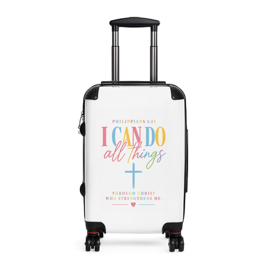 Inspirational "I Can Do All Things" Carry-On Suitcase – Christian Travel Luggage (Philippians 4:13)