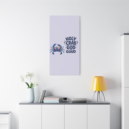 Patriotic Crab Canvas — "Holy Crab God Is Good" Wall Art