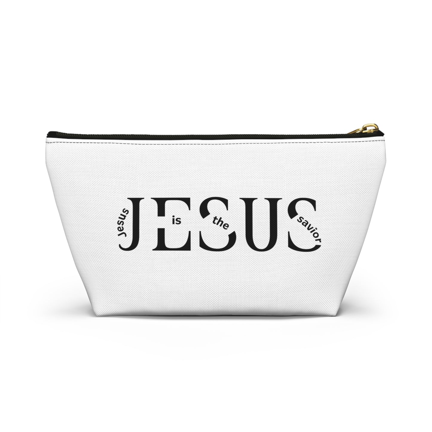 Faith Prayer Accessory Pouch — 'PRAY' & 'JESUS' Inspirational T-Bottom Pouch